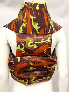 Gaultier Junior 1990’s camo print puffer cropped vest