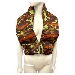 Gaultier Junior 1990’s camo print puffer cropped vest