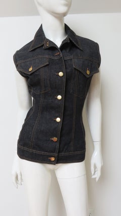 Chaqueta vaquera con cordones Gaultier