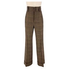 GAULTIER2 by JEAN PAUL GAULTIER Size 6 Brown Tan Wool Rayon High Waisted Trousers