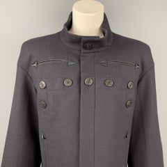 GAULTIER2 by JEAN PAUL GAULTIER Size US 10 Navy Wool / Polyester Sailor Jacket