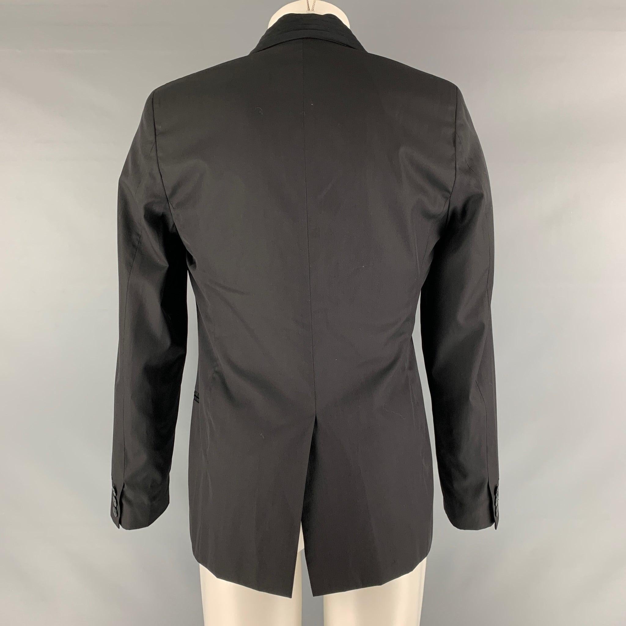 GAULTIER2 JEAN PAUL GAULTIER Size 38 Black Wool Silk Shawl Collar Sport Coat In Good Condition For Sale In San Francisco, CA