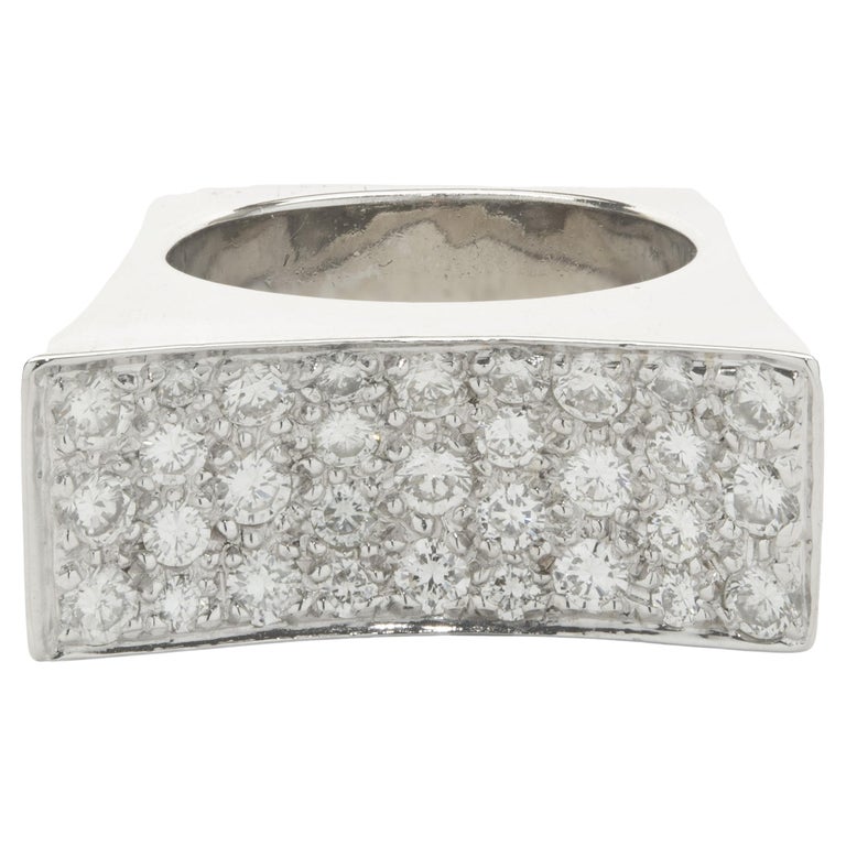 Bague De Fiançailles Diamants Or Blanc 14k - Solitaire Avec Accents, 2.85ctw, Taille 7, Créé En Laboratoire