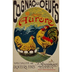 1921 advertising poster by Gautolai for the  Cognac aux Oeufs "Aurore"