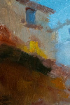 City of Rome at night, impressionism, Painting, Oil on Canvas