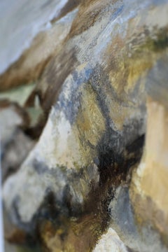 Coastal rocks and ocean, Charente Maritime France, Painting, Oil on Canvas