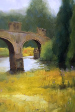 Dam Head Bridge Yorkshire Sculpture Park Landscape, Painting, Oil on Canvas