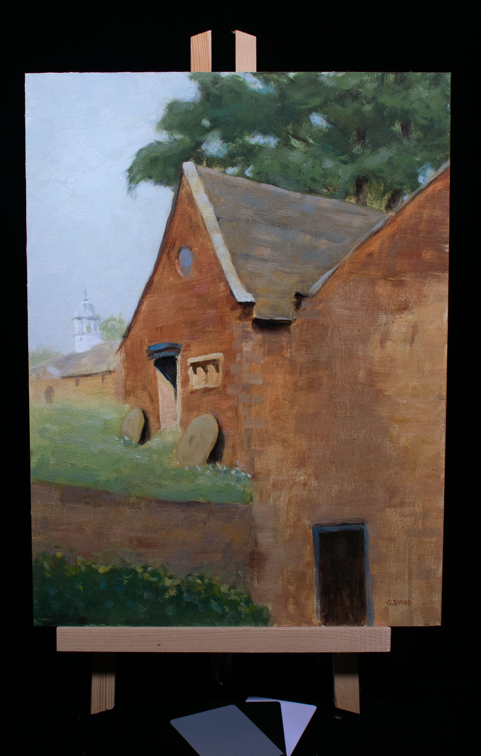 Dunham Massey National Trust Outbuildings pintura, Pintura, Óleo sobre lienzo - Painting Realista de Gav Banns