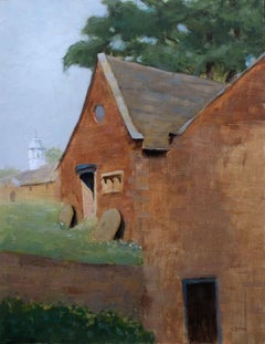 Dunham Massey National Trust Outbuildings painting, Painting, Oil on Canvas