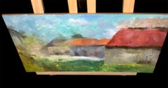 Impressionism Barns and Old Stone Buildings France, Painting, Oil on Canvas