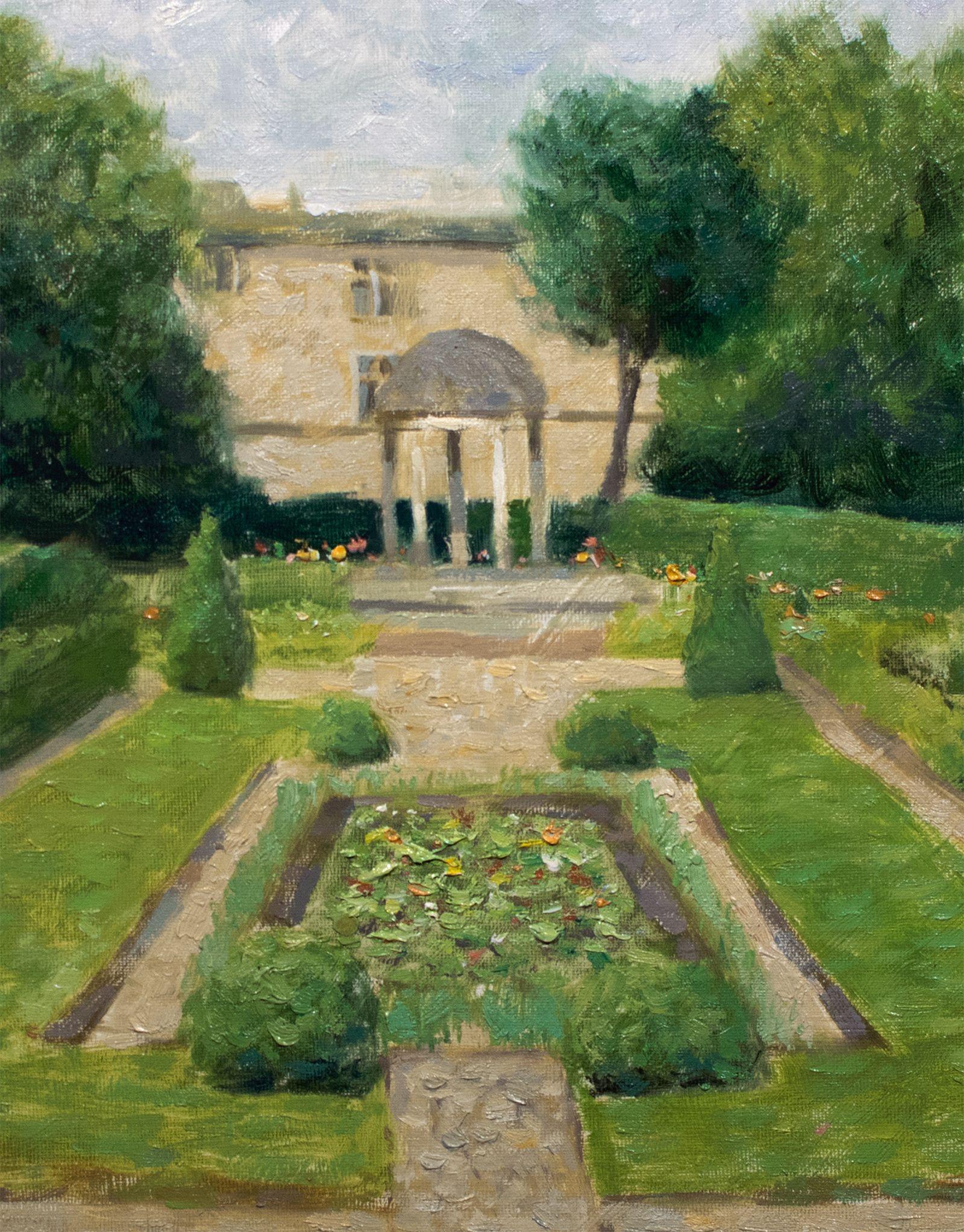 Neuilly Parc Paris, Park Saint-James impressionism, Painting, Oil on Canvas For Sale 1