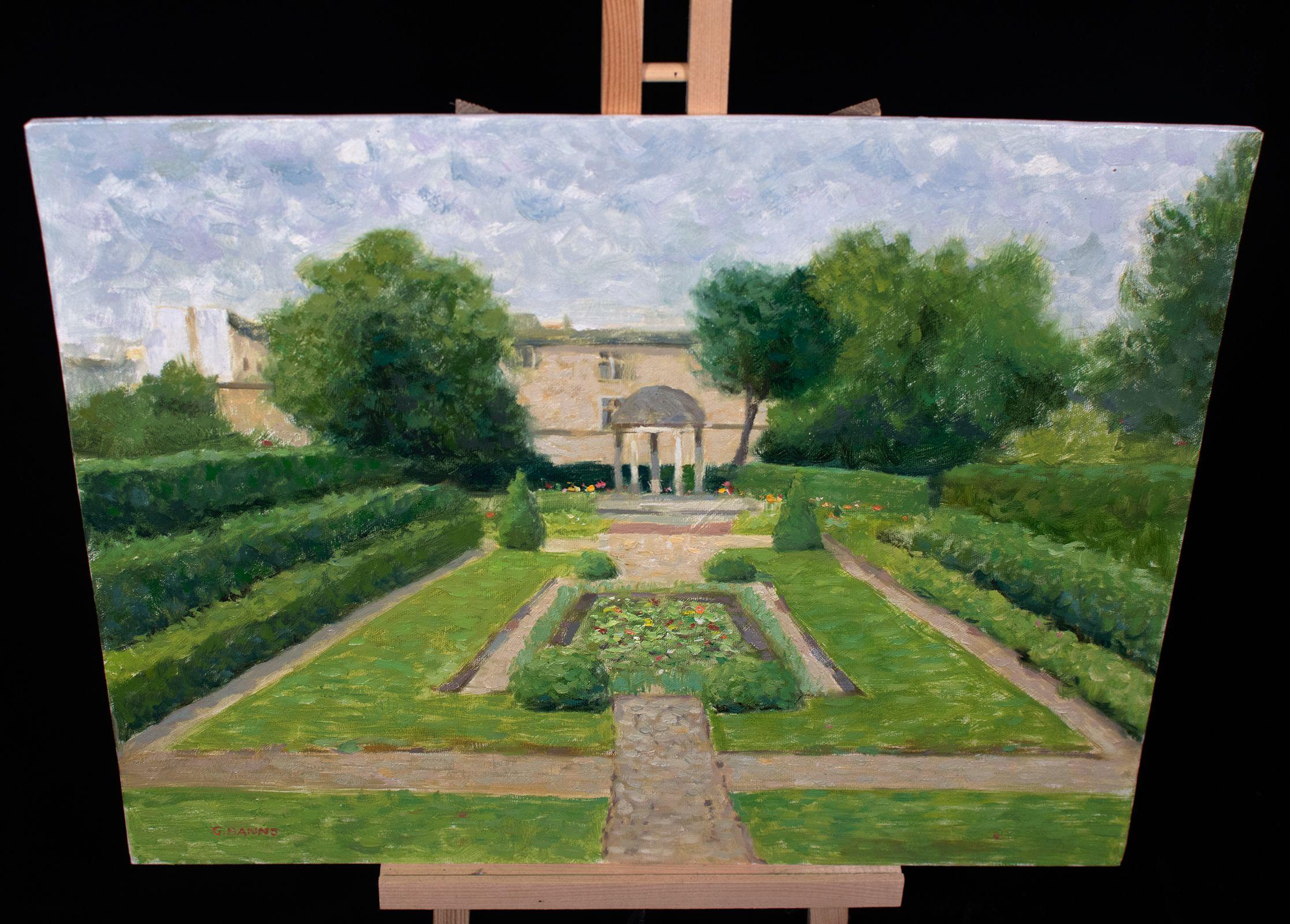 Neuilly Parc Paris, Park Saint-James impressionism, Painting, Oil on Canvas For Sale 2