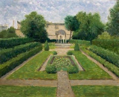 Neuilly Parc Paris, Park Saint-James impressionism, Painting, Oil on Canvas