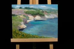 Ocean Coastal Path Brittany Finisterre, Painting, Oil on Canvas