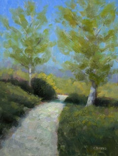 Path through the nature reserve impressionism, Painting, Oil on Canvas