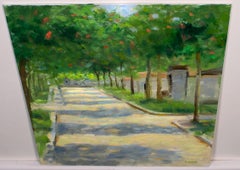 Cimitero di Parigi Pere Lachaise, Luce e ombre del sole, Pittura, Olio su tela