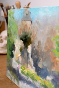 Rural Chapel in the Limousin, Abstract Realism, Painting, Oil on Canvas