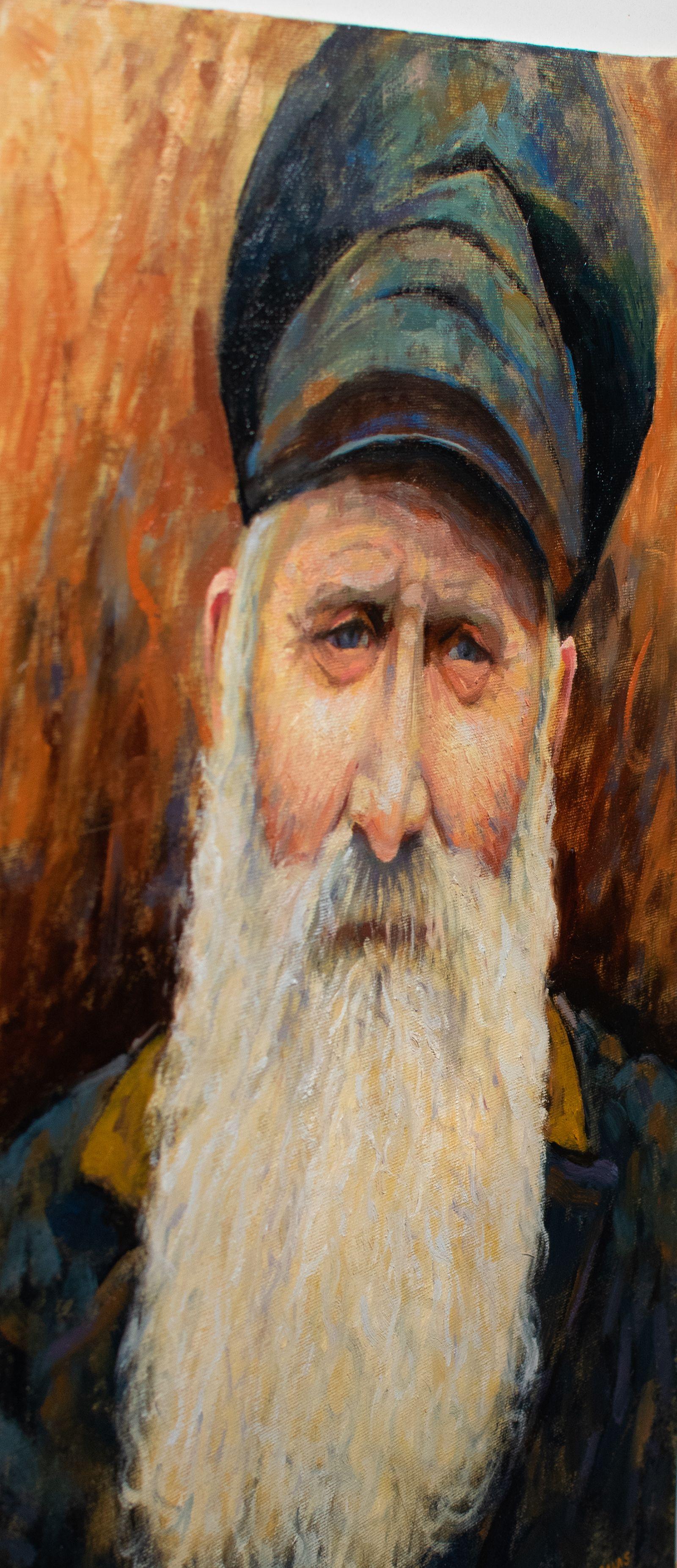 The Old Bearded Sailor, Impressionist Portrait, Painting, Oil on Canvas 2