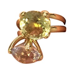 Gavello 18 Carat Yellow Gold Multi Gem Fashion Ring