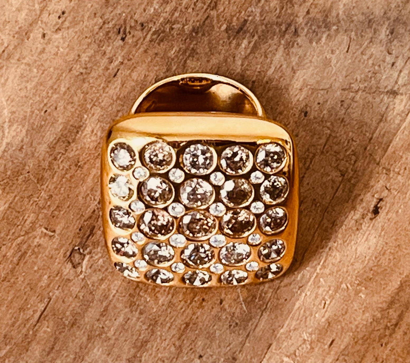 GAVELLO 18ct Yellow Gold Ring With 8cts Brown and White Diamonds For Sale 5