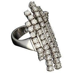 Gavello 3.90 Ct Diamond Flexible Ergonomic Kinetic Gold Fashion Ring