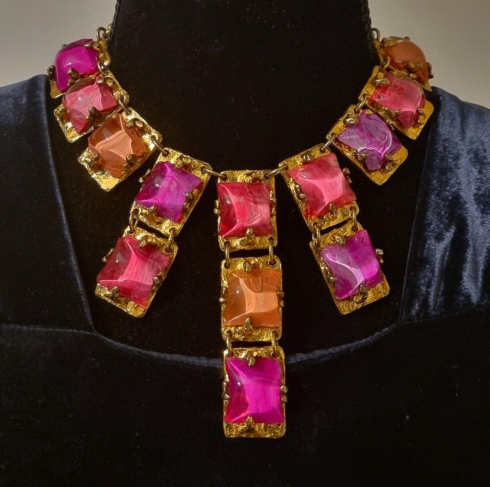 GAVILANE Paris, High Fashion SET: Necklace and Bracelet, glass paste  For Sale 3
