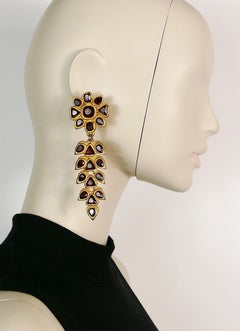 Gavilane Paris Vintage Jewelled Dangling Earrings