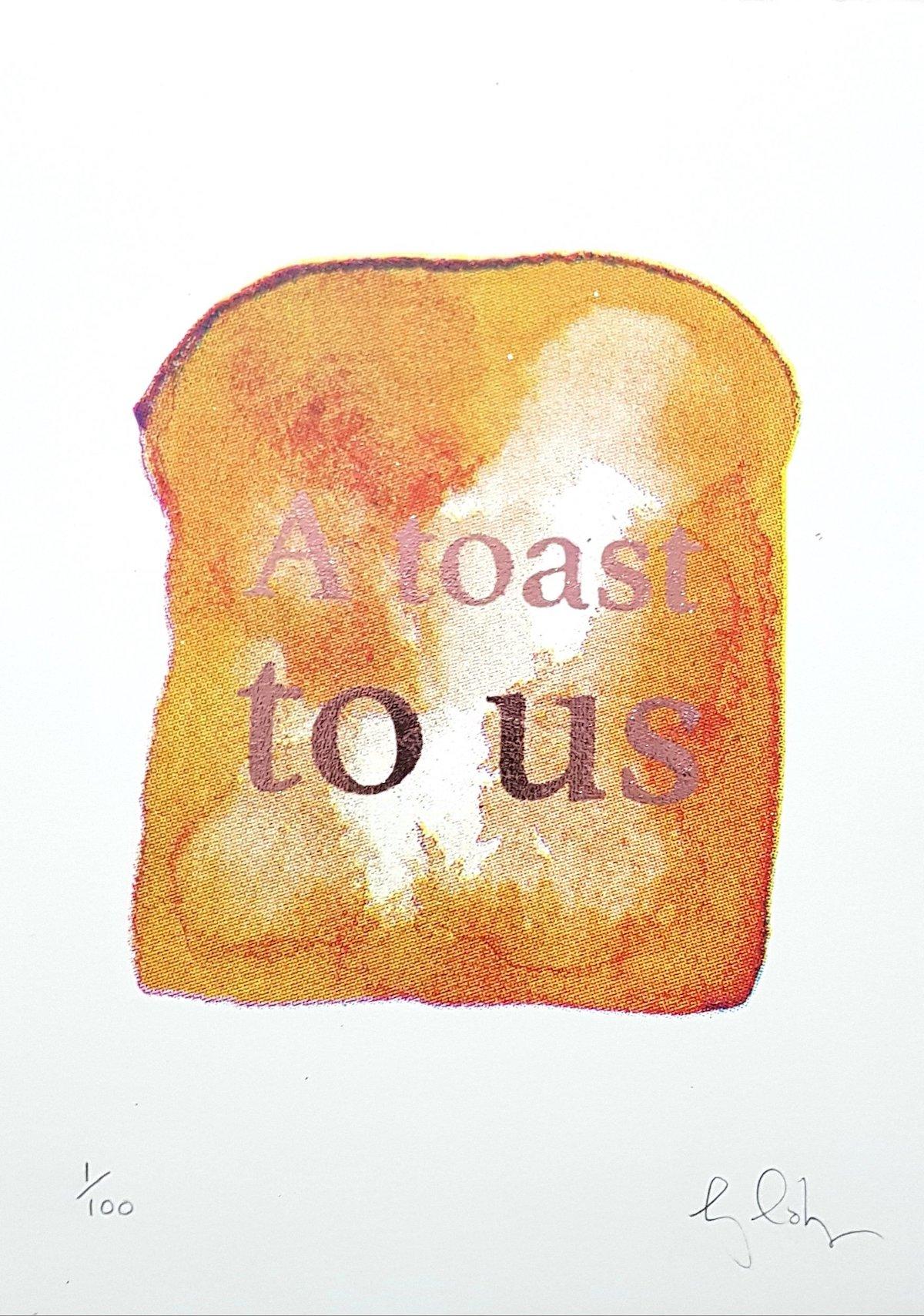 Un brindis por nosotros y Mini Saucy - Print Arte pop de Gavin Dobson 