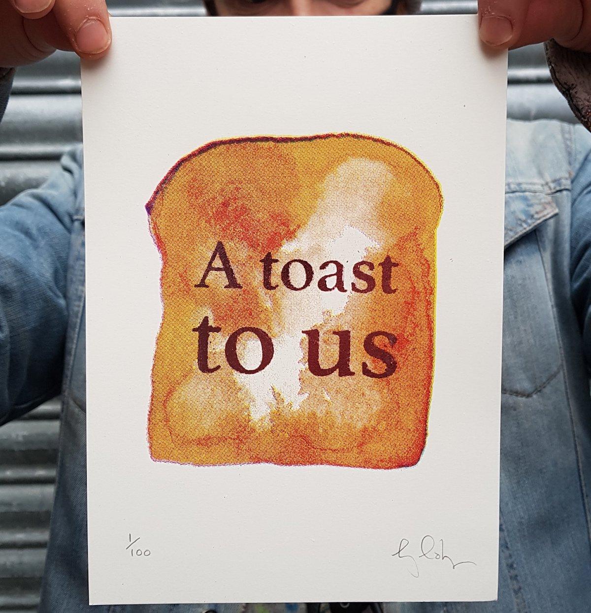 A Toast to Us and Mini Saucy  - Pop Art Print by Gavin Dobson 