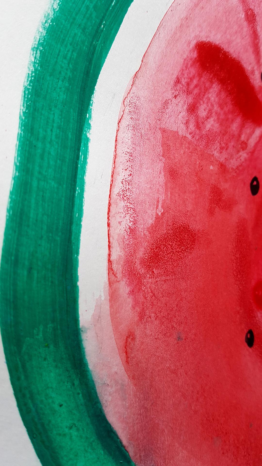 Gavin Dobson, Watermelon, Original Watercolour Impressionist Food Painting 1