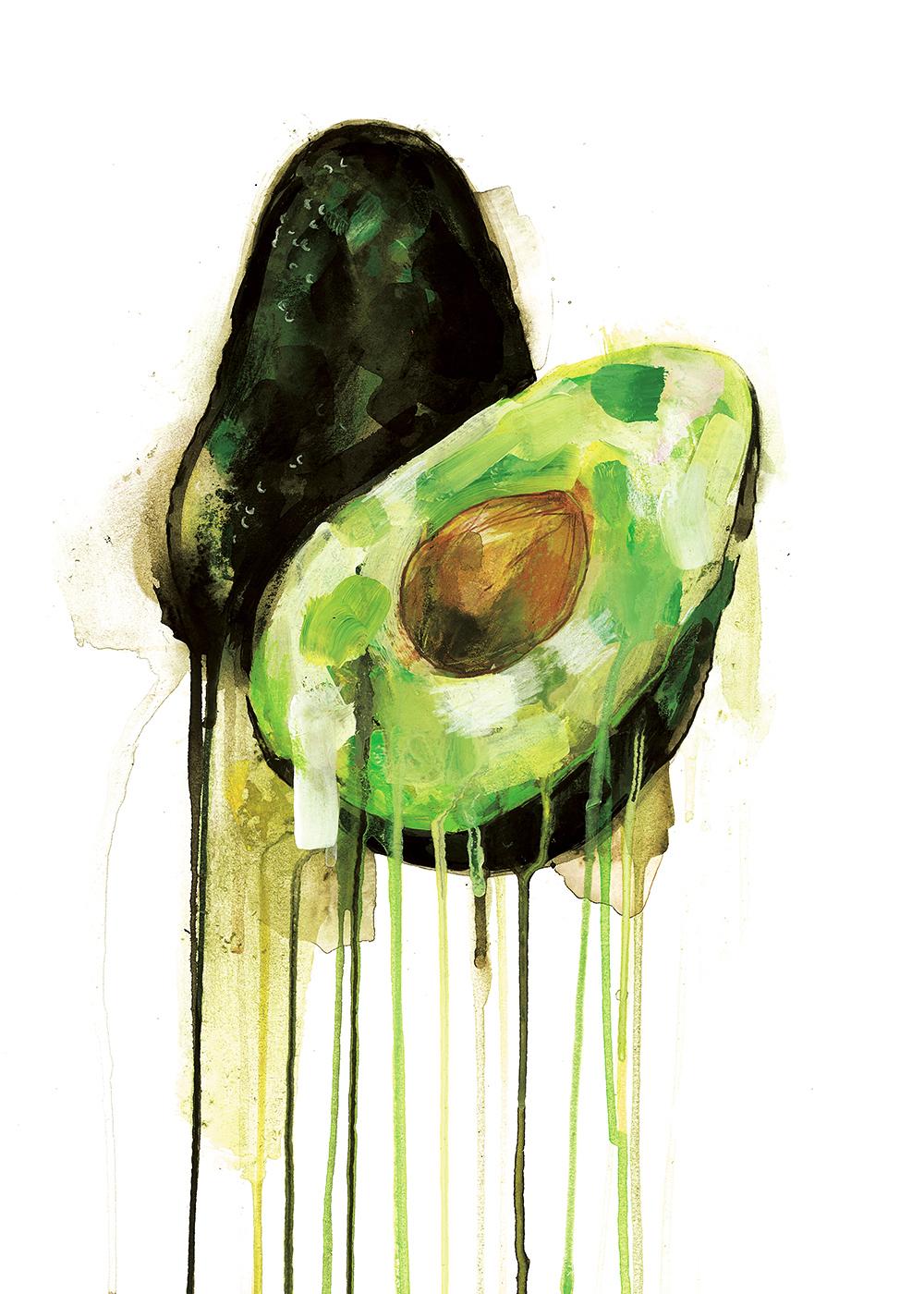 Avocado and Tomato Vine Diptych
A beautiful CYMK silk screen print by Gavin Dobson.
Based on an original gouache painting of the breakfast classic, this popular piece of art is individually hand printed by the artist using half tones to create the