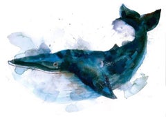 Baleine bleue,  Gavin Dobson, sérigraphie en édition limitée. Un CYMK à quatre couches