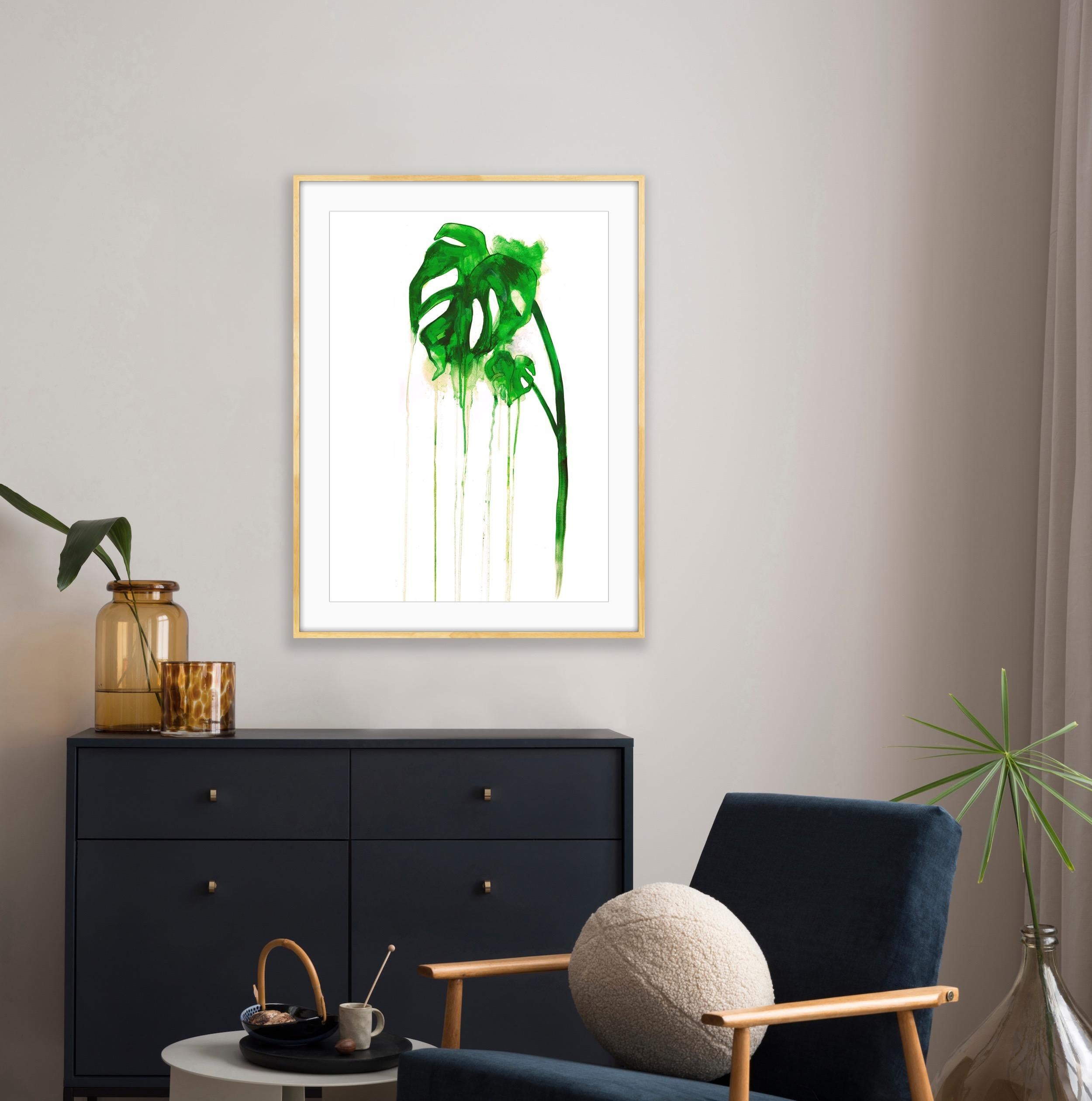 Planta del Queso, Impresión en edición limitada, Serigrafía , Naturaleza, Plano, Monstera en venta 3