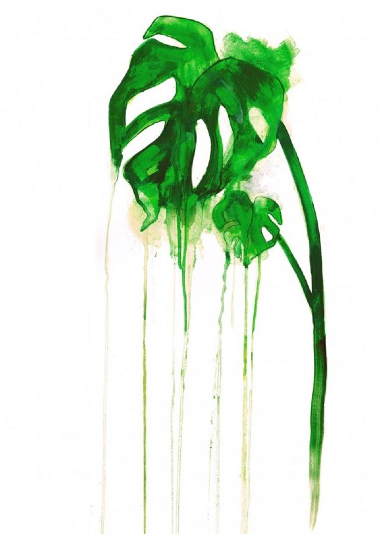 Still-Life Print de Gavin Dobson - Planta del Queso, Impresión en edición limitada, Serigrafía , Naturaleza, Plano, Monstera