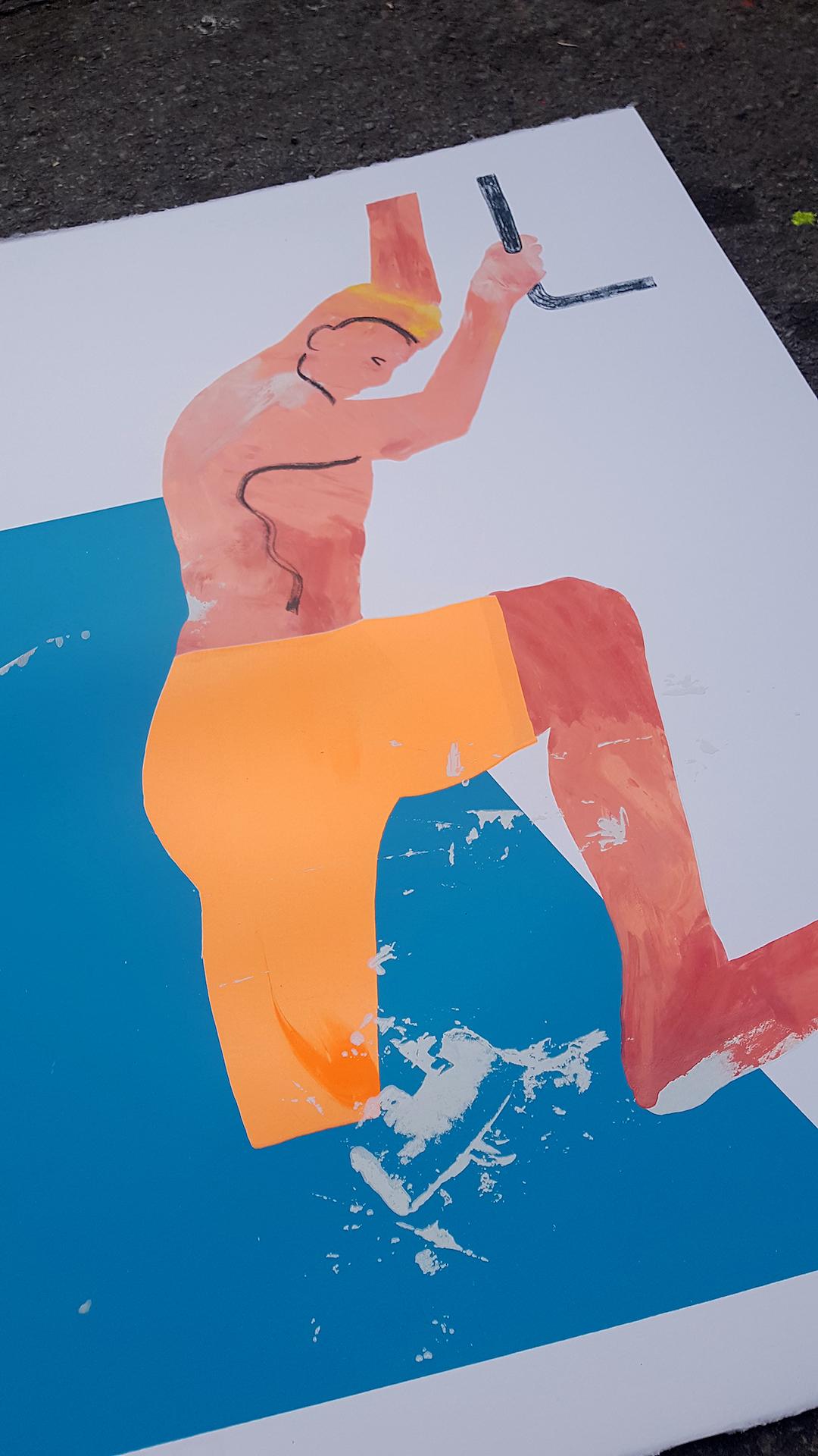 Dipping Ricky, Stampa in edizione limitata, Arte contemporanea, Arte Estate - Print Contemporaneo di Gavin Dobson