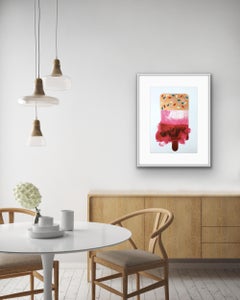 Fab Gold, Pop Art Style Prints, Bright Contemporary Food Art, Gold Ice cream Art