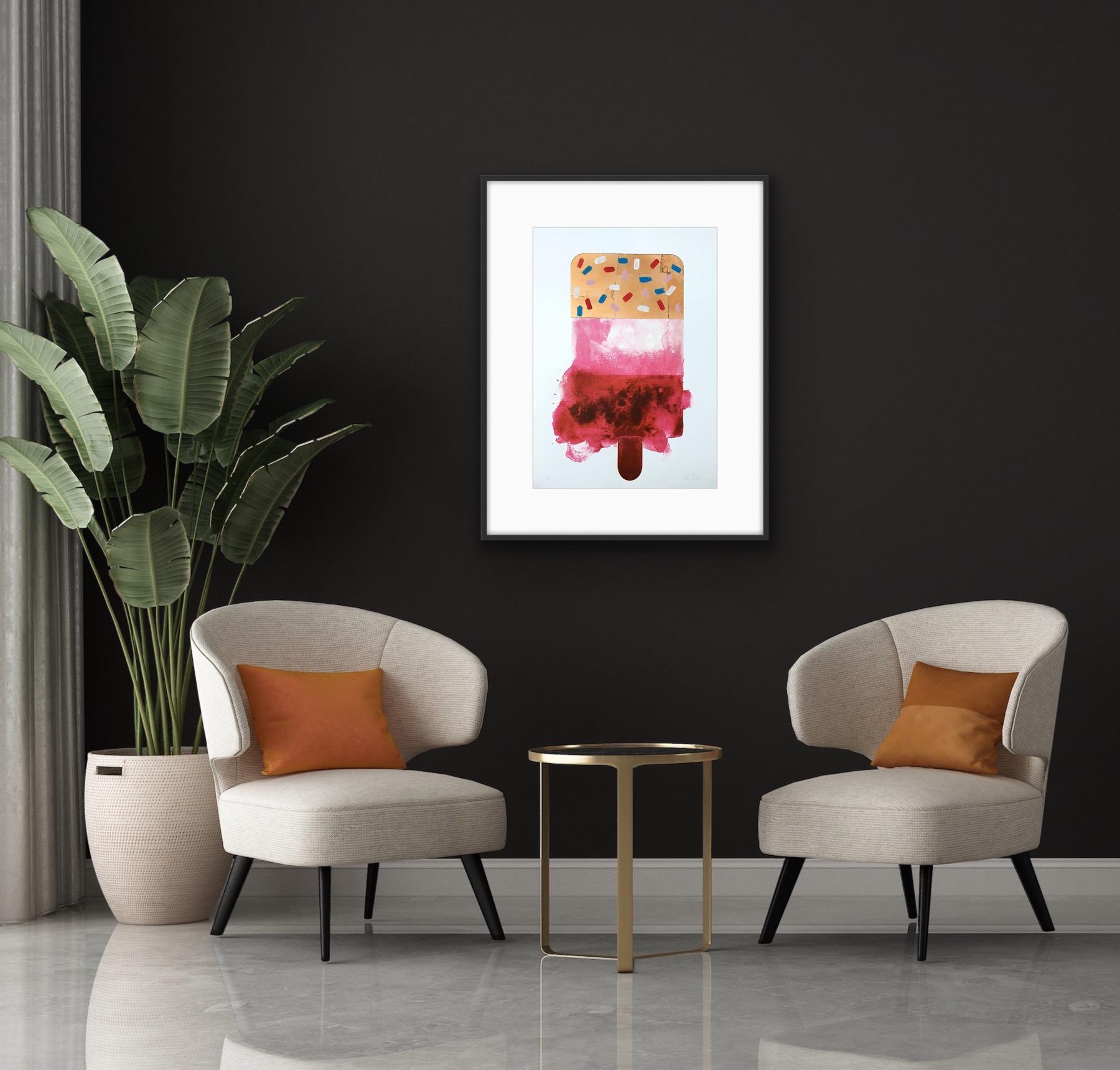 Fab Gold, Pop Art Style Prints, Bright Contemporary Food Art, Gold Ice cream Art 5