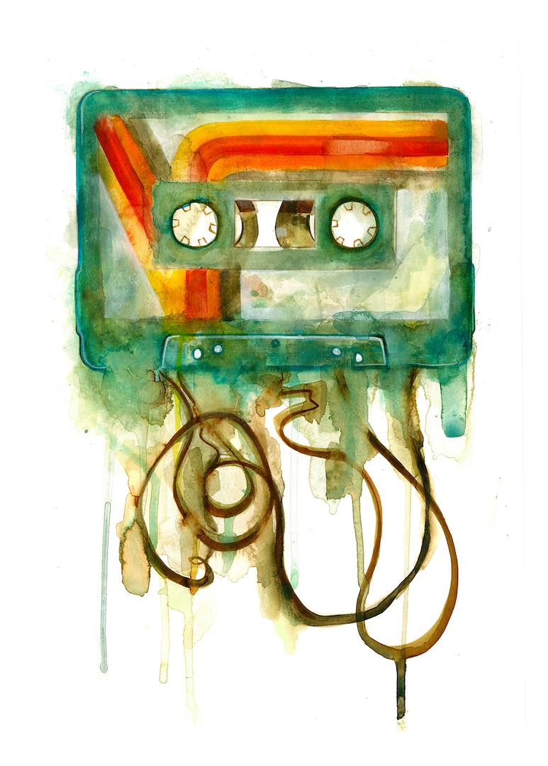 Gavin Dobson
Cassette
CYMK Sérigraphie sur papier
Edition de 100
Taille de la feuille : H 70cm x L 50cm x P 0.1cm
Vendu sans cadre
Veuillez noter que les images in situ sont purement indicatives de l'aspect d'une pièce.

cassette" est un retour au