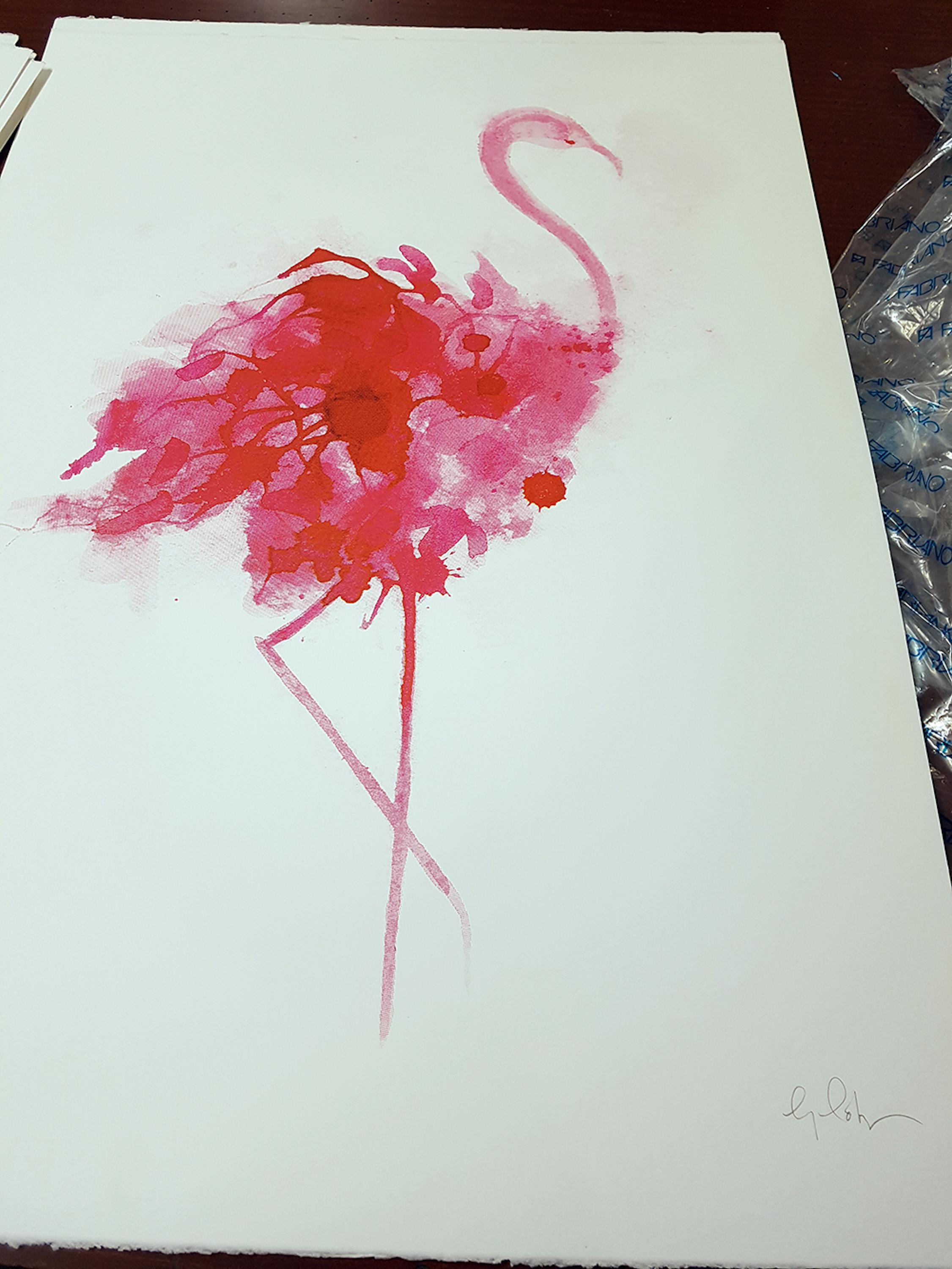 Gavin Dobson, Flamenco, Arte brillante, Arte contemporáneo, Obra de arte animal en venta 3