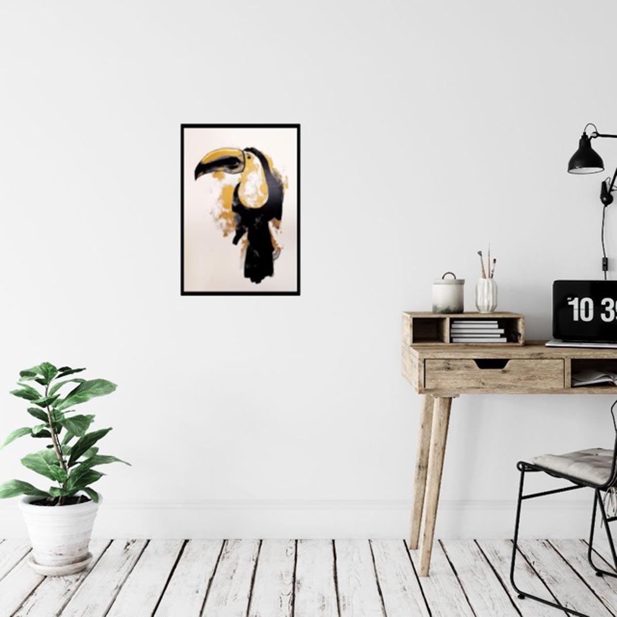 Gavin Dobson, Toucan Gold, sérigraphie en édition limitée, Art des oiseaux, AnimalArt en vente 6