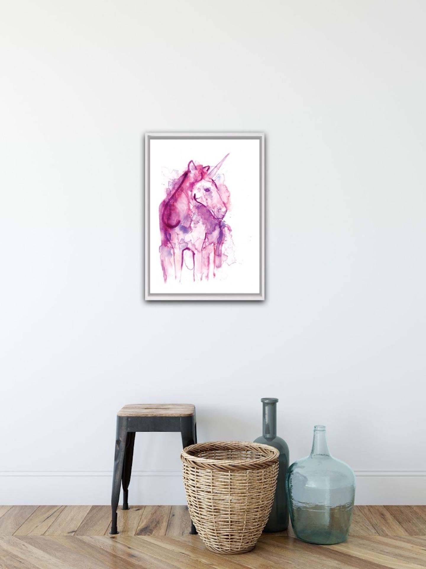 Gavin Dobson, Unicorn, Limited Edition Screen Print, Animal Art for Sale Online For Sale 1
