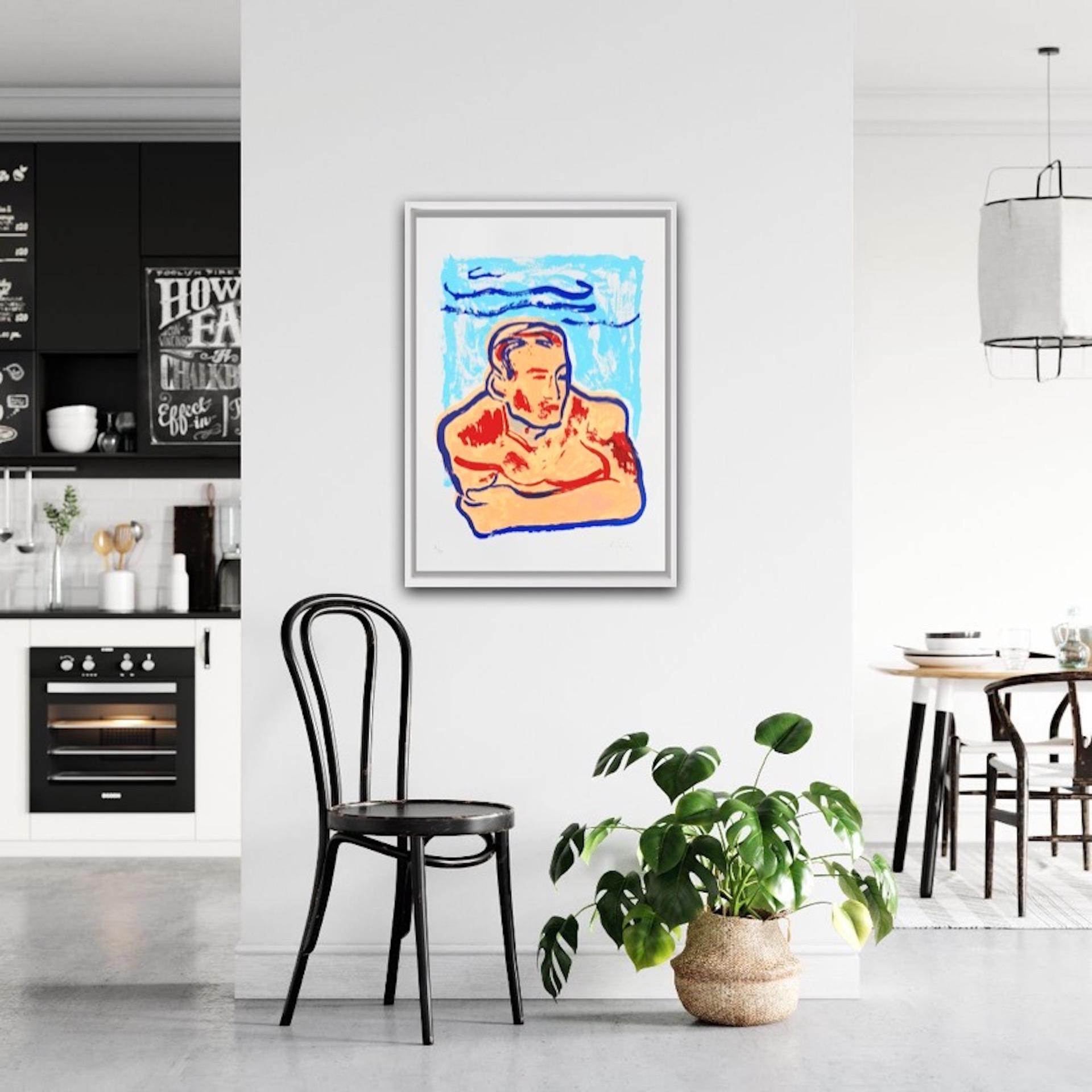 Hey Jimmy, Limited Edition Screen Print, Contemporary Art, Boy, Swimming For Sale 1
