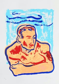 Hey Jimmy, Serigrafia in edizione limitata, Arte contemporanea, Ragazzo, Nuoto