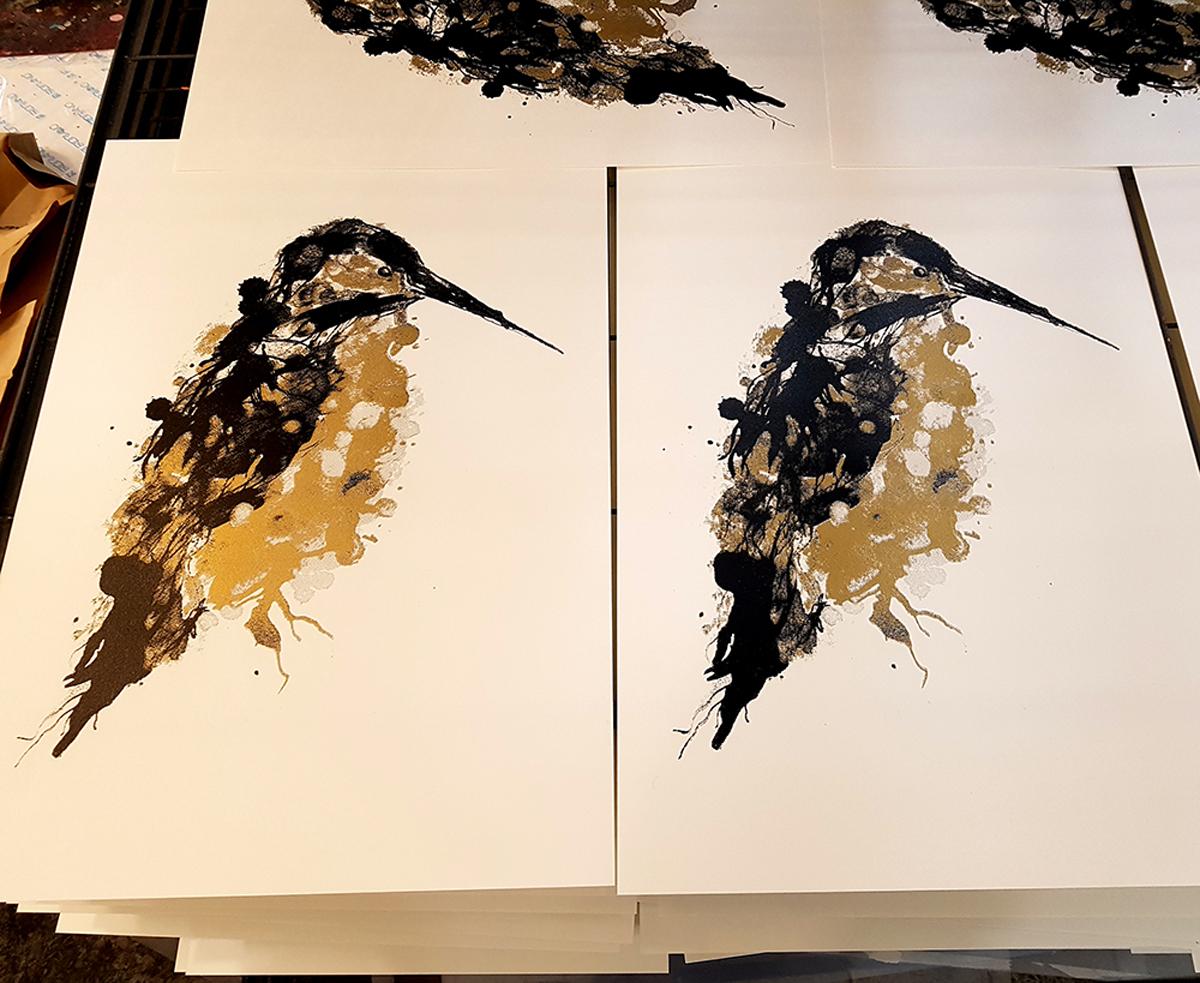 kingfisher bird art
