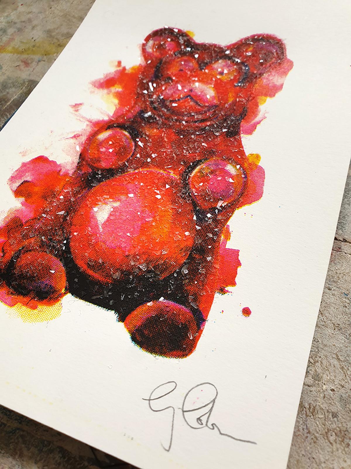 Mini dittico di caramelle, Stampa in edizione limitata, Arte delle caramelle, Orsetto gommoso, Dolcezze in vendita 2