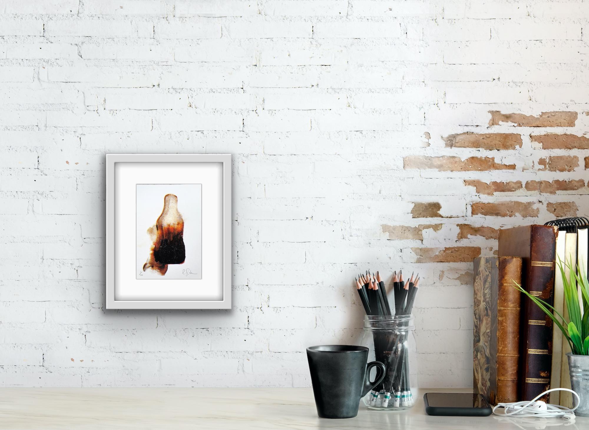 Mini cola bottle, Limited Edition, Bottle Art, Sweets - Gray Print by Gavin Dobson