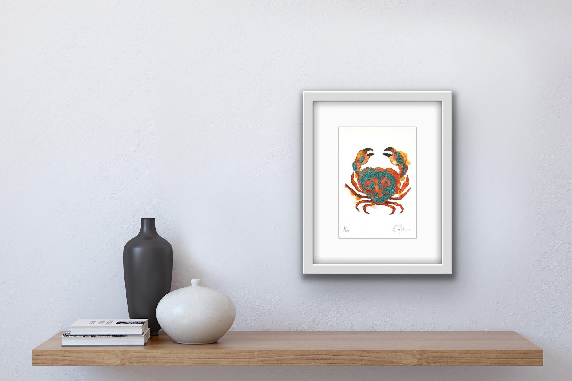 Mini granchio, Stampa in edizione limitata, Arte animale, Arte marina - Print di Gavin Dobson