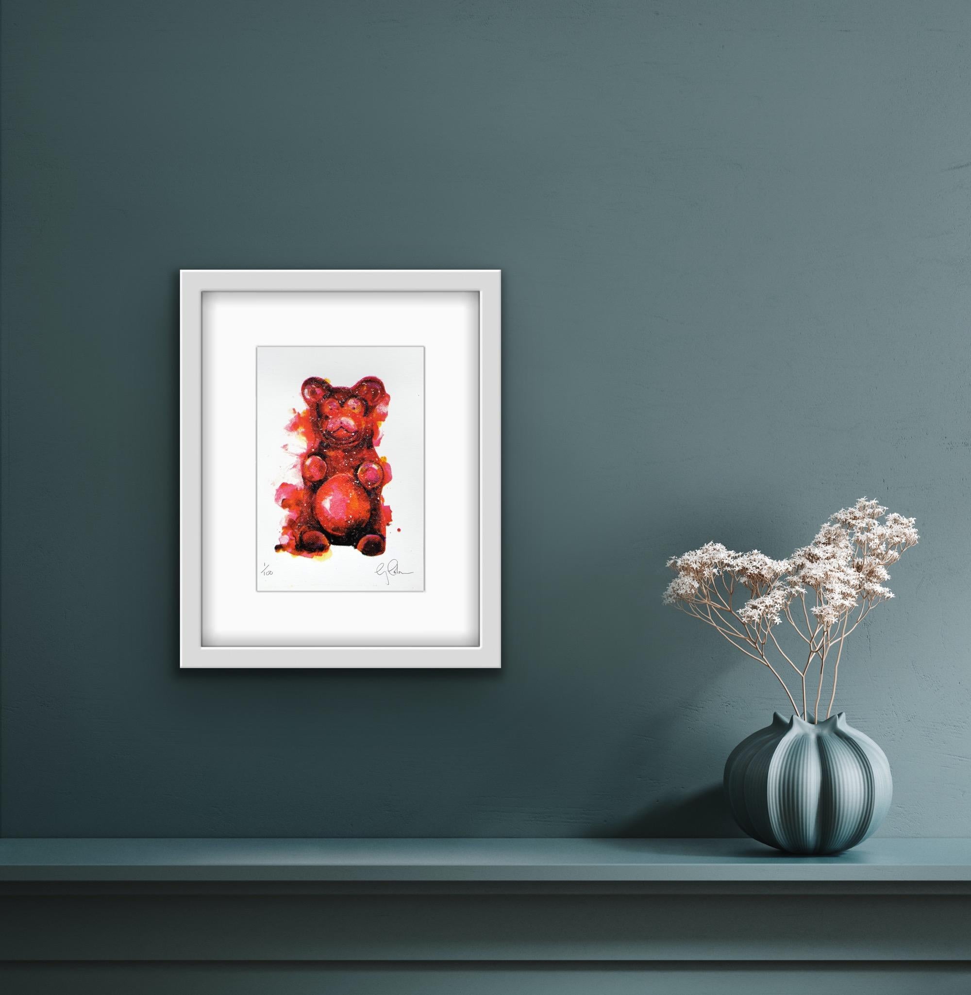 Mini-Mini- Gummibär, limitierte Auflage, Gummybär-Kunst, Süße (Zeitgenössisch), Print, von Gavin Dobson