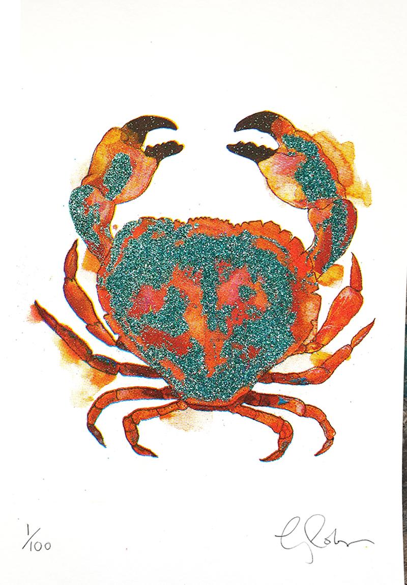 Mini Sea horse and Mini crab by Gavin Dobson, Limited edition diptych, Pop art For Sale 3