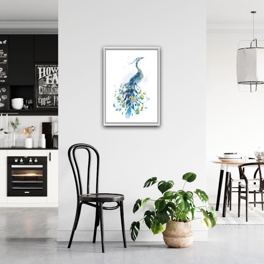 Peacock Gold, Limited Edition Print, Gavin Dobson, Animal Art For Sale 1